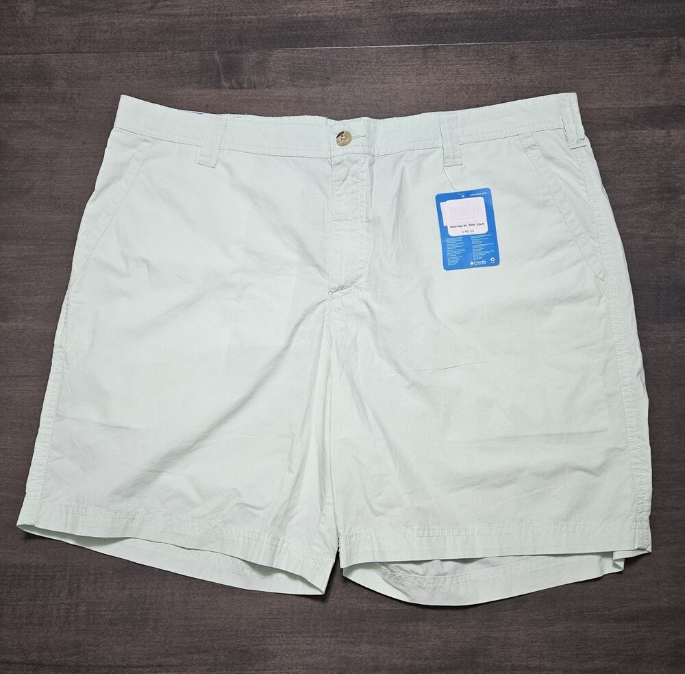 Columbia Washed Out Shorts Men's Size 40 Light Green 100% Cotton Casual NWT